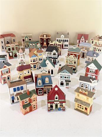 HALLMARK ~ Nostalgic Houses & Shops Ornaments Set Of (28)