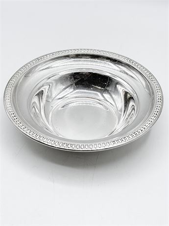 STERLING SILVER ~ ROGERS ~ 6” Round Beaded Rim Bowl