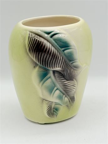 ROYAL COPLEY ~ Mid-century Anthurium Leaves Ceramic Vase