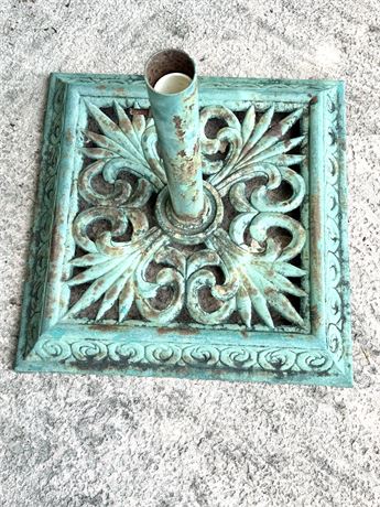 Vintage Heavy Cast Iron Umbrella Base
