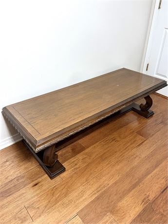 Vintage Coffee Table with Spiral Trim