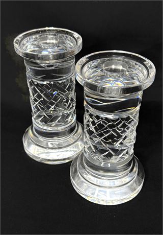 Lauren Ralph Lauren Leaded Crystal Tapered Candlestick Holders