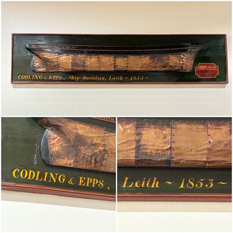 CODLING & EPPS ~ Ship-builders, Leith ~1853 ~ Half-hull Model